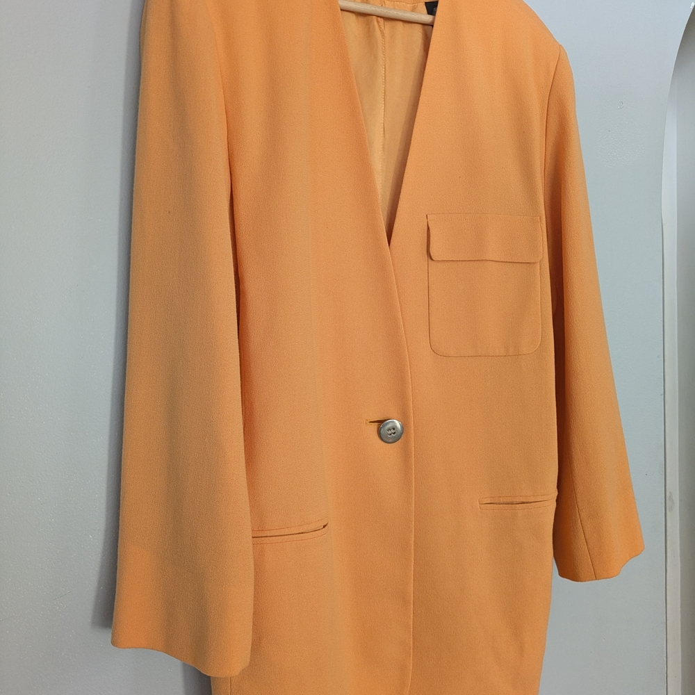 Ellen Tracy Vibrant Orange Blazer
